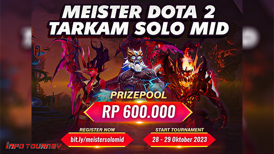 turnamen dota dota2 oktober 2023 meister tarkam solo mid logo