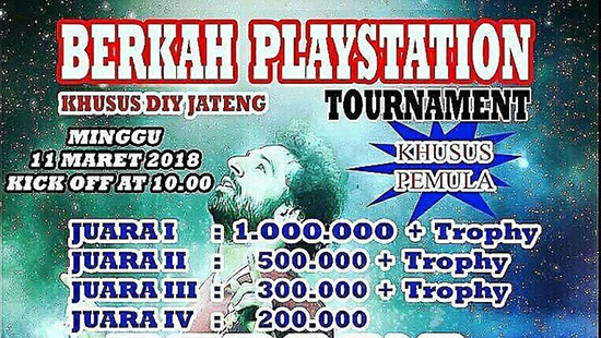 turnamen pes berkah playstation februari 2018 logo