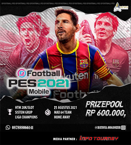 turnamen efootball pes 2021 agustus 2021 batavia cup poster 1