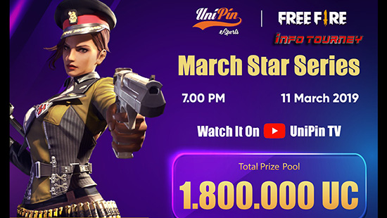 turnamen ff free fire ff unipincom march star series maret 2019 logo