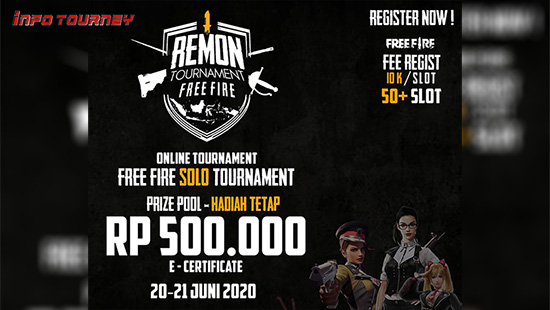 turnamen ff free fire juni 2020 remon solo logo