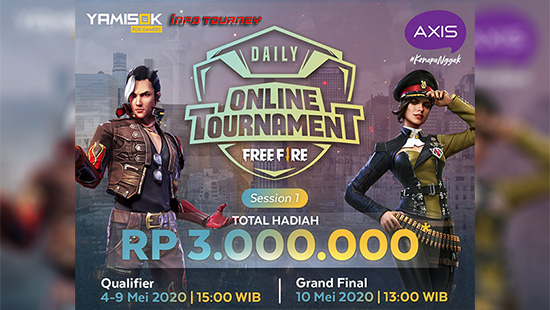 turnamen ff free fire mei 2020 axix daily session 1 logo