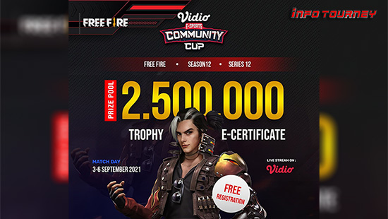 turnamen ff free fire september 2021 vidio community cup season 12 logo
