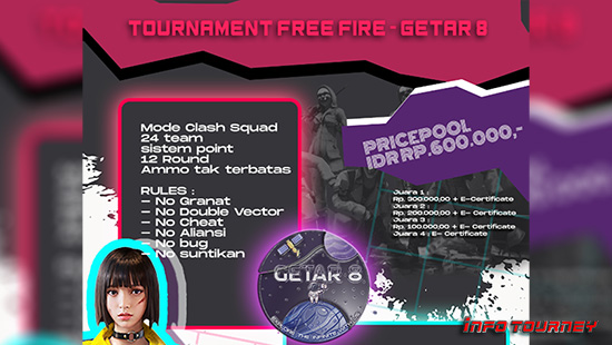 turnamen ff free fire juni 2021 getar 8 logo