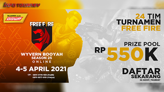 turnamen ff free fire april 2021 wyvern booyah season 25 logo