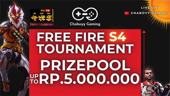 turnamen ff free fire juli 2022 chaboyy gaming season 4 logo