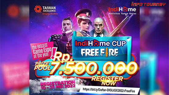 turnamen ff free fire mei 2022 indihome cup 2022 logo