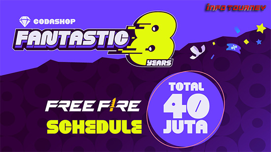 turnamen ff free fire november 2022 codashop 8th anniversary logo
