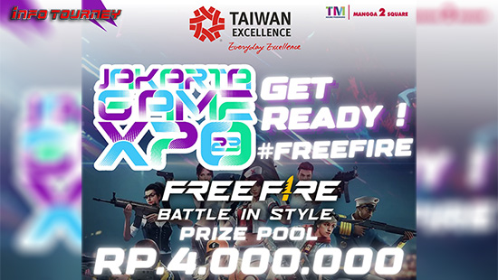 turnamen ff free fire juli 2023 jakarta game expo 2023 logo