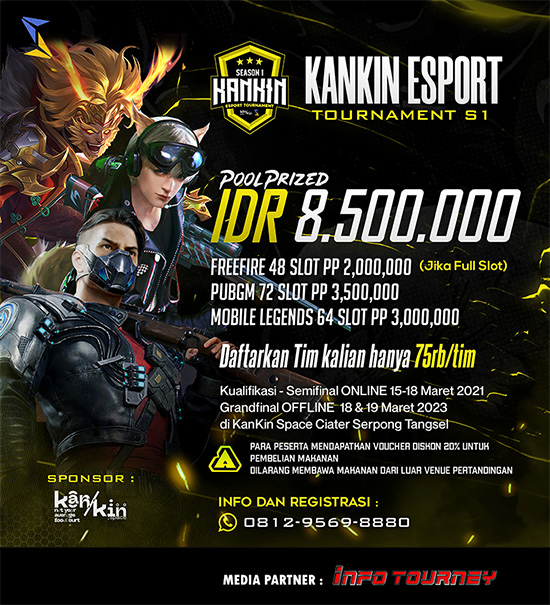 turnamen ff free fire maret 2023 kankin esport season 1 poster