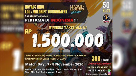 turnamen league of legends wild rift november 2020 royals indo season 1 logo