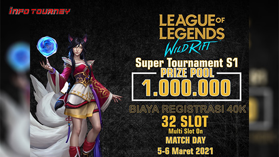 turnamen league of legends wild rift maret 2021 super tournament season 1 logo