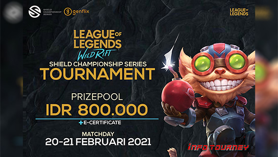 turnamen league of legends wild rift februari 2021 shield championship series season 1 logo