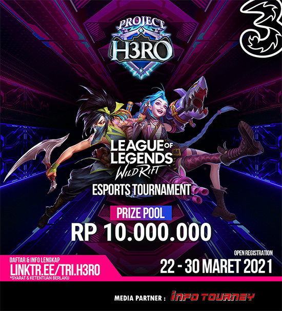 turnamen league of legends wild rift april 2021 project h3ro poster