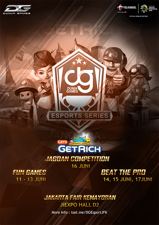 turnamen line get rich duniagames esports series jfk juni 2018 poster
