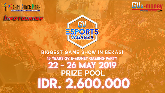 turnamen lets get rich gv esports vaganza bekasi mei 2019 logo