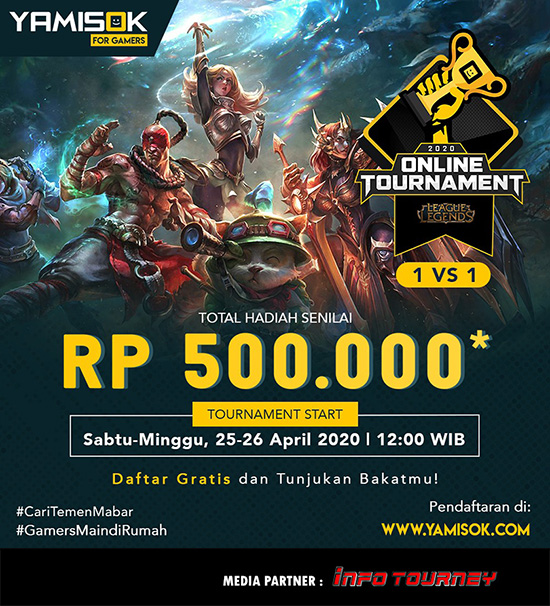 turnamen lol league of legends april 2020 yamisok 1vs1 april poster