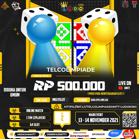 turnamen ludo king ludo november 2021 telcolimpiade poster 1