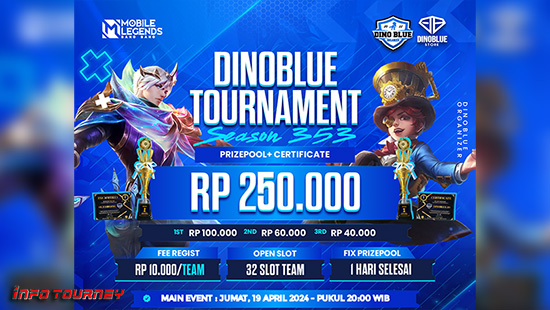 turnamen ml mlbb mole mobile legends april 2024 dino blue season 353 logo