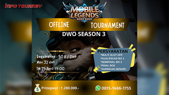 turnamen ml mlbb mole mobile legends april 2024 dwo season 3 logo