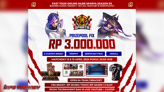 turnamen ml mlbb mole mobile legends april 2024 sparta organizer season 93 logo