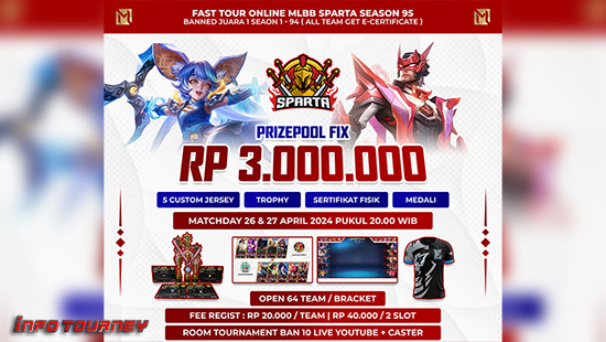 turnamen ml mlbb mole mobile legends april 2024 sparta organizer season 95 logo