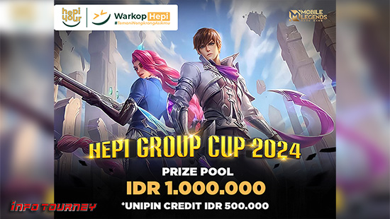 turnamen ml mlbb mole mobile legends juni 2024 hepi group cup 2024 logo