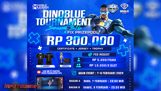 turnamen ml mlbb mole mobile legends februari 2024 dino blue season 316 logo
