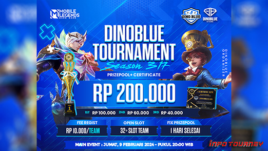 turnamen ml mlbb mole mobile legends februari 2024 dino blue season 317 logo