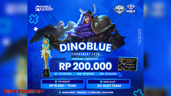 turnamen ml mlbb mole mobile legends februari 2024 dino blue season 319 logo