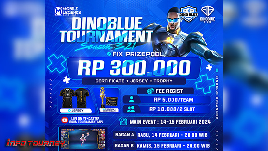 turnamen ml mlbb mole mobile legends februari 2024 dino blue season 321 logo