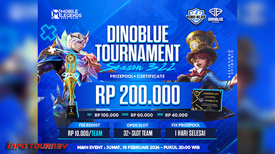 turnamen ml mlbb mole mobile legends februari 2024 dino blue season 322 logo