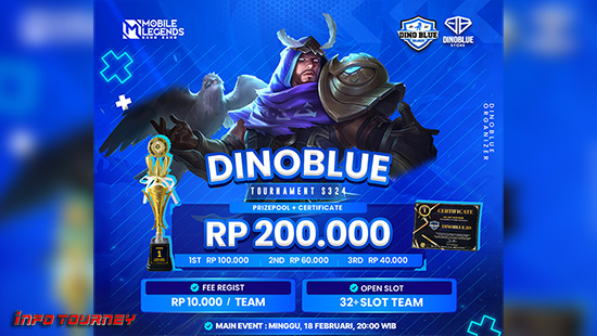 turnamen ml mlbb mole mobile legends februari 2024 dino blue season 324 logo