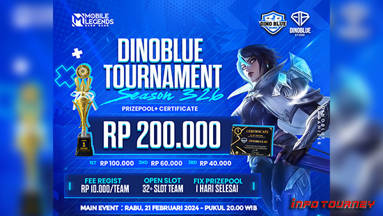 turnamen ml mlbb mole mobile legends februari 2024 dino blue season 326 logo
