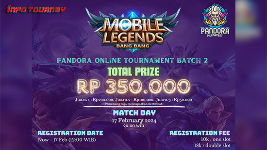 turnamen ml mlbb mole mobile legends februari 2024 pandora batch 2 logo