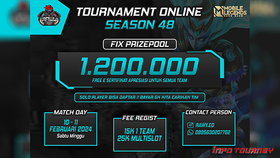 turnamen ml mlbb mole mobile legends februari 2024 rawy eo season 48 logo