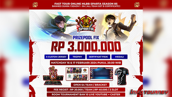 turnamen ml mlbb mole mobile legends februari 2024 sparta organizer season 85 logo