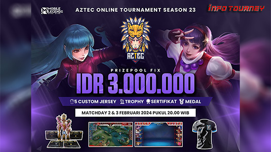 turnamen ml mlbb mole mobile legends februari 2024 aztec season 23 logo