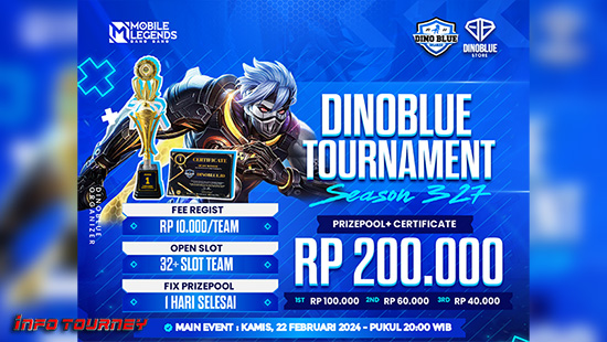 turnamen ml mlbb mole mobile legends februari 2024 dino blue season 327 logo