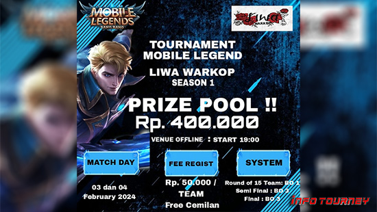 turnamen ml mlbb mole mobile legends februari 2024 liwa warkop season 1 logo