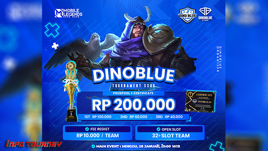 turnamen ml mlbb mole mobile legends januari 2024 dino blue season 309 logo