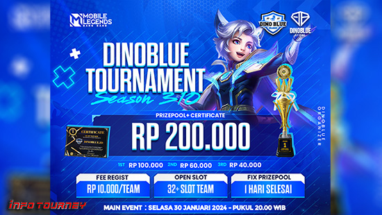 turnamen ml mlbb mole mobile legends januari 2024 dino blue season 310 logo