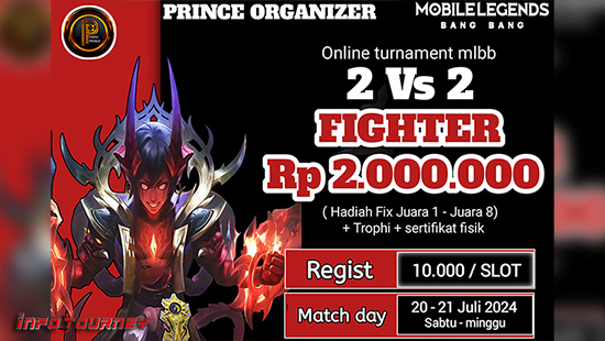 turnamen ml mlbb mole mobile legends juli 2025 prince organizer 2vs2 fighter logo