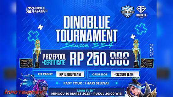 turnamen ml mlbb mole mobile legends maret 2024 dino blue season 334 logo