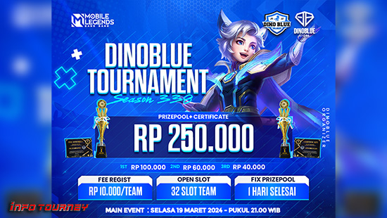 turnamen ml mlbb mole mobile legends maret 2024 dino blue season 338 logo