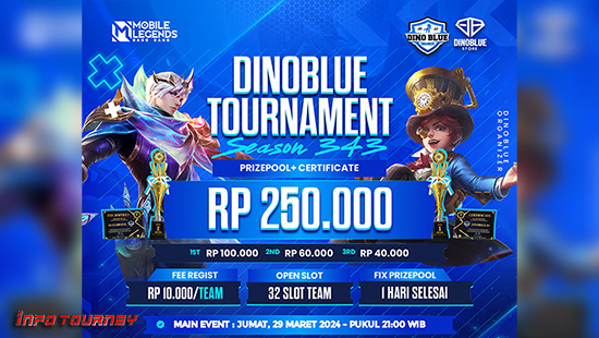 turnamen ml mlbb mole mobile legends maret 2024 dino blue season 343 logo