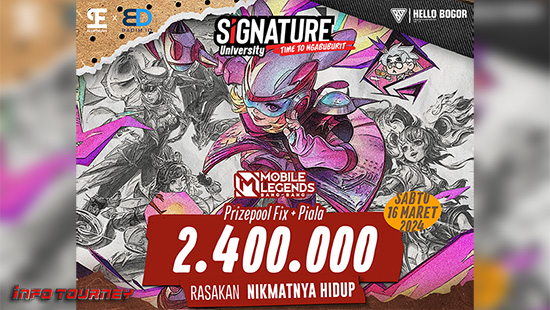 turnamen ml mlbb mole mobile legends maret 2024 signature time logo