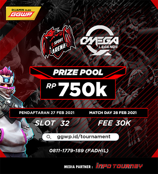 turnamen omega legends februari 2021 esport arena poster