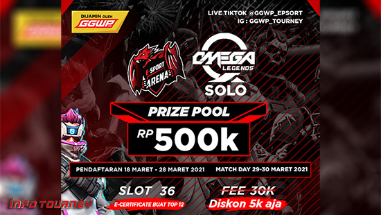 turnamen omega legends maret 2021 esport arena solo logo