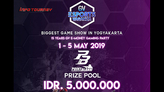 turnamen pb point blank gv esports vaganza mei 2019 logo